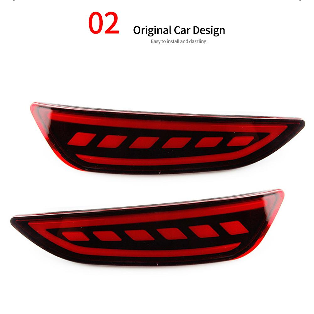 2 Pcs Car Tail Light LED Brake Light Taillight For Hyundai Accent 2012-2017 Hatchback 20 Rear Bumper Lamp