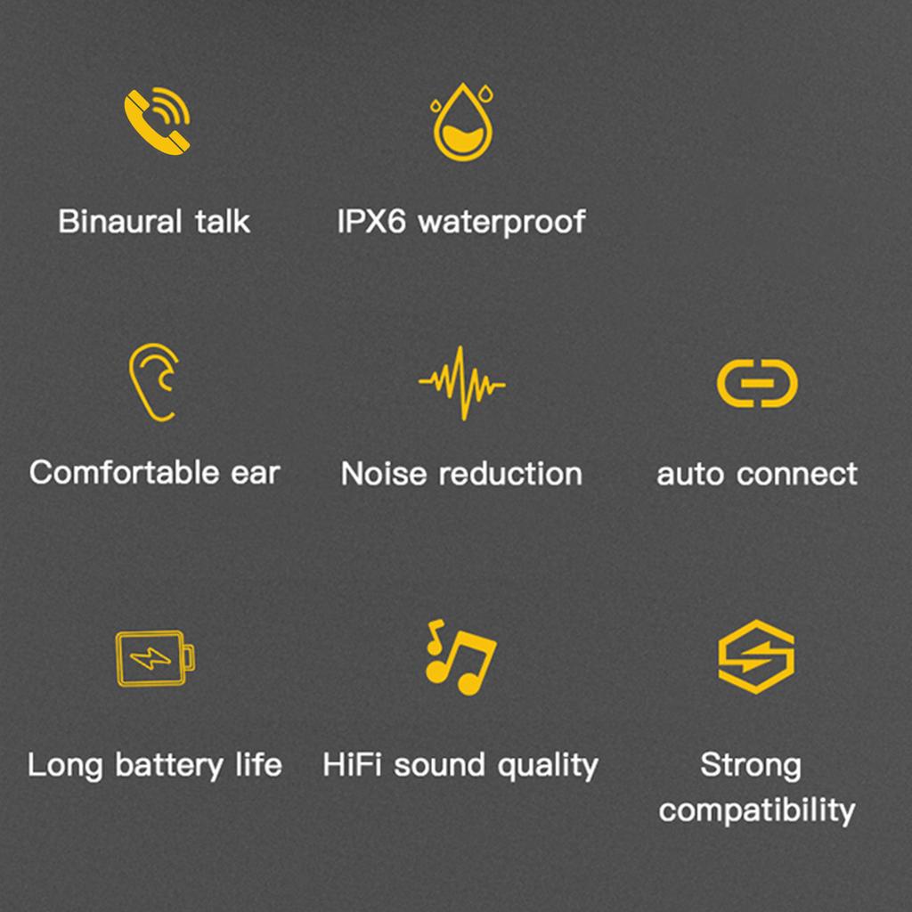 TWSL13   Wireless Earphone Noise Reduction Sports Earbuds with Charging Box(White )