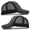 1 Piece Of Spring And Summer Breathable Men'S Retro-Style Distressed Baseball Cap, Outdoor Sports Travel Cap