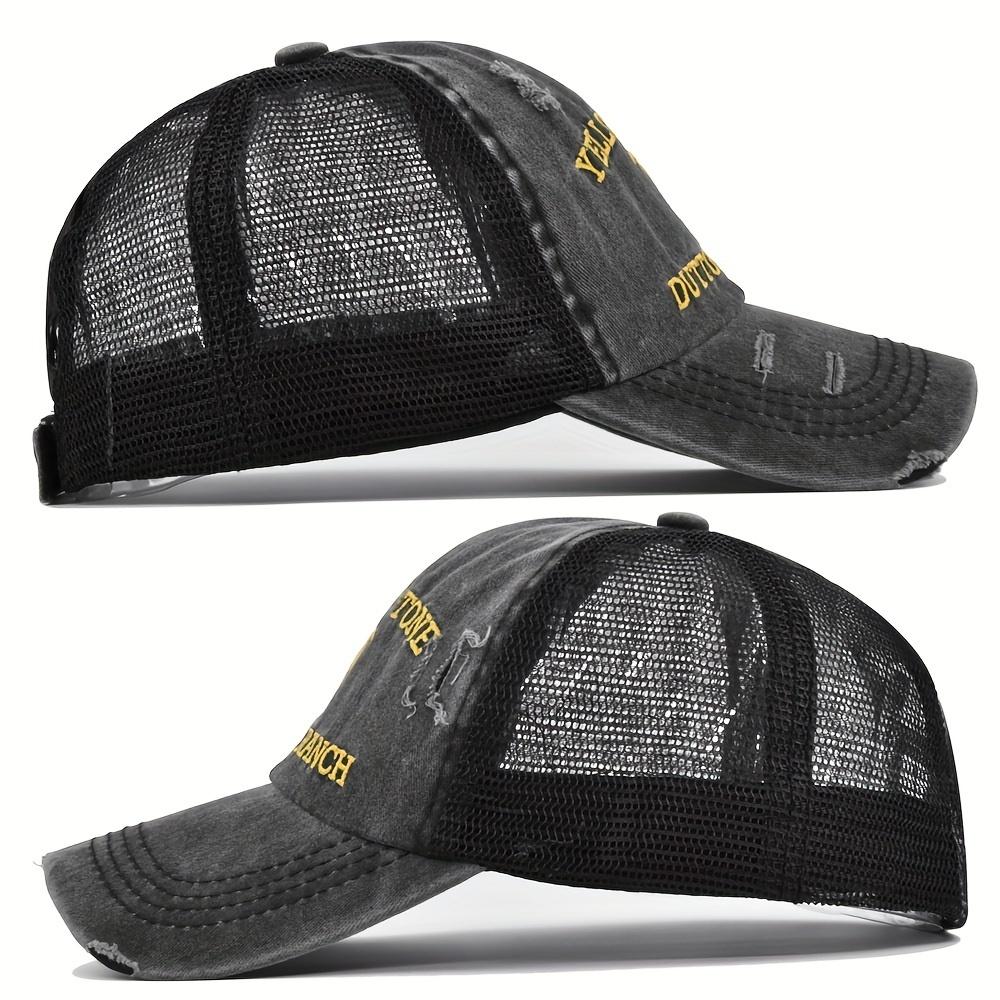 1 Piece Of Spring And Summer Breathable Men'S Retro-Style Distressed Baseball Cap, Outdoor Sports Travel Cap