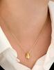 Hyeres Lor Champagne Moon Dew Drop Silver (Y) Volume Necklace Hl2N58236Y9550