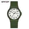 SANDA 9072 Quartz Watch Calendar Light Weight Minimalism Ladies Women Wristwatches Simple Black Waterproof Watch Clock Reloj