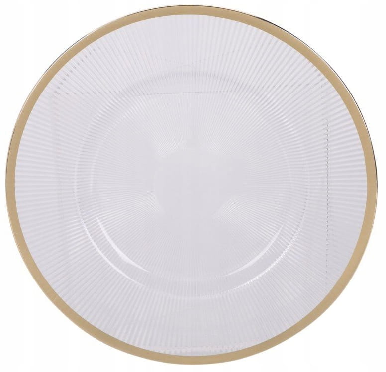 Serving Plate with Speckled Rim , Plastic