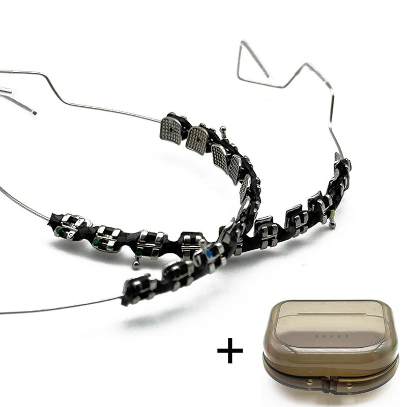 

Красочные Стоматологические Накладные Брекеты С Крючком Временное Украшение Зубов С Металлическими Дугами Брекет С Крючком Лигатурная Вязка Стоматологический Инструмент чёрный