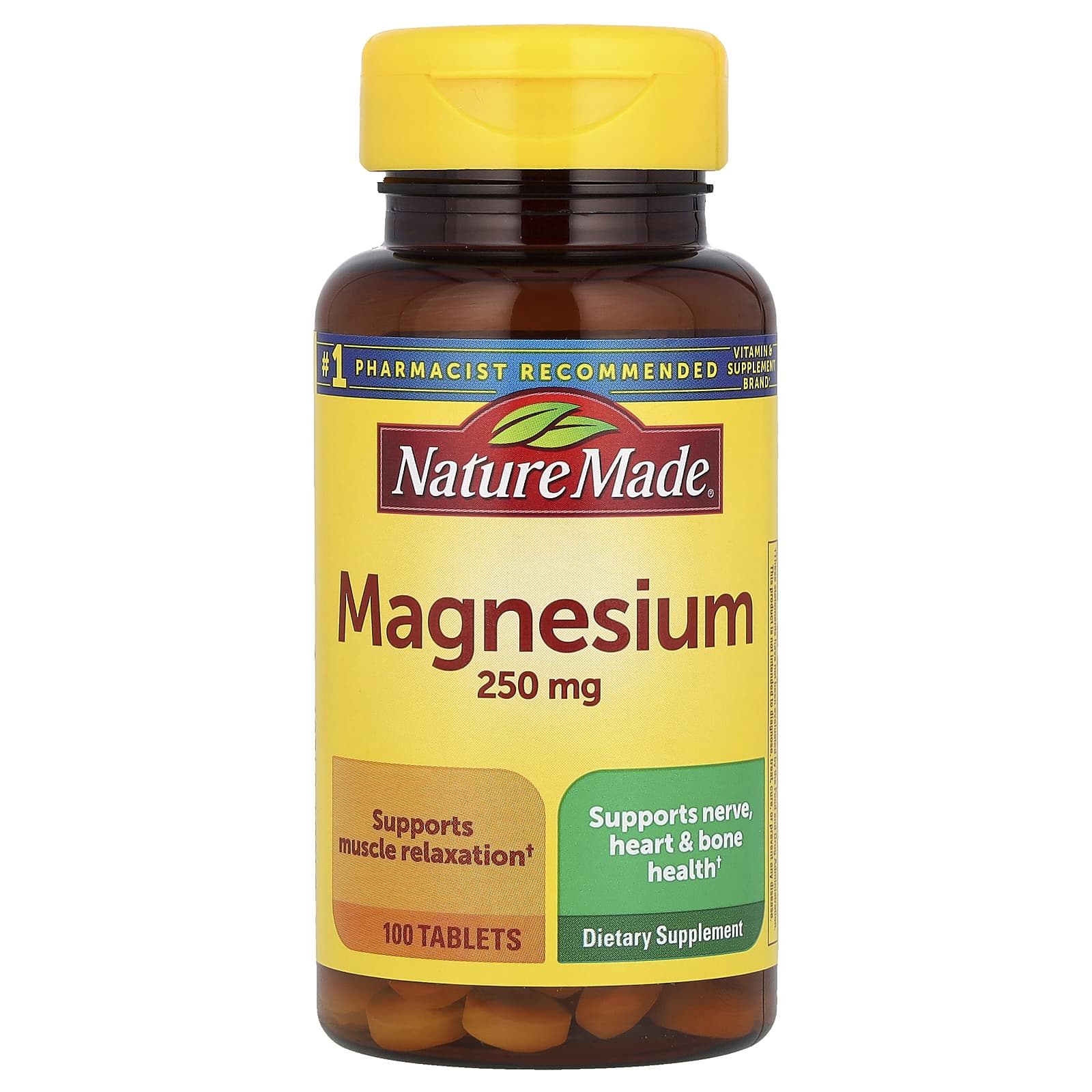 

Magnesium, 250Mg, 100 Tablets