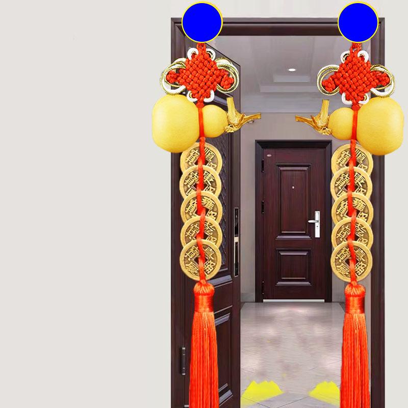 Dragon Knot Gourd Pendant with Five Emperor Coins
