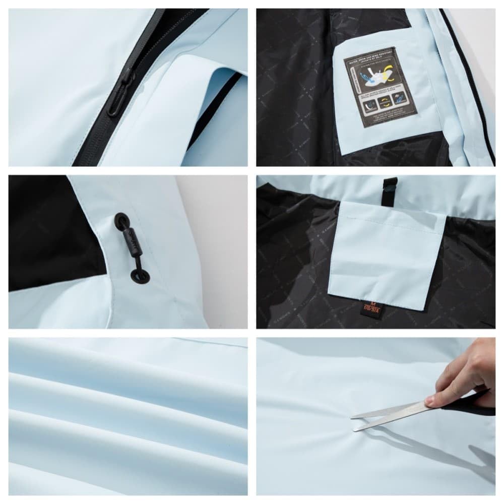 Pikaeyes and Mountain Parka for Outdoor and Hiking In and Size Men's Windproof, Waterproof, Water-Repellent Activities, Mountaineering, Skiing,