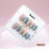 Dreamy Cat Eye Fishtail Transparent Nail Tips - Elegant & Versatile, 10-Piece Set