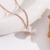 Elegant 18K Plated Titanium Steel Cross Necklace for Women - Light Luxury Clavicle Chain That Resists Fading