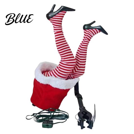 Holiday Tree Decor Festive for Decoration Electric Shaking Leg Christmas Elf Santa Claus Xmas Tree