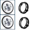7-inch 60W 4-LED Angel Eye Headlights for Harley Wrangler & Off-road Motorcycles