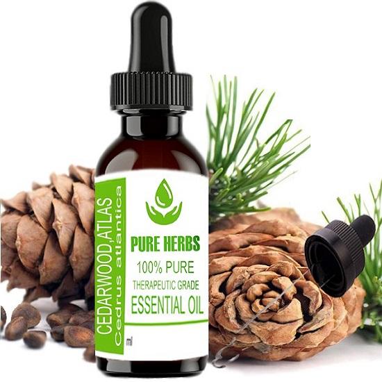 

Pure Herbs Cedarwood Atlas (Cedrus atlantica) Pure & Natural Therapeutic Grade Essential Oil Plastic with Dropper 10 ml