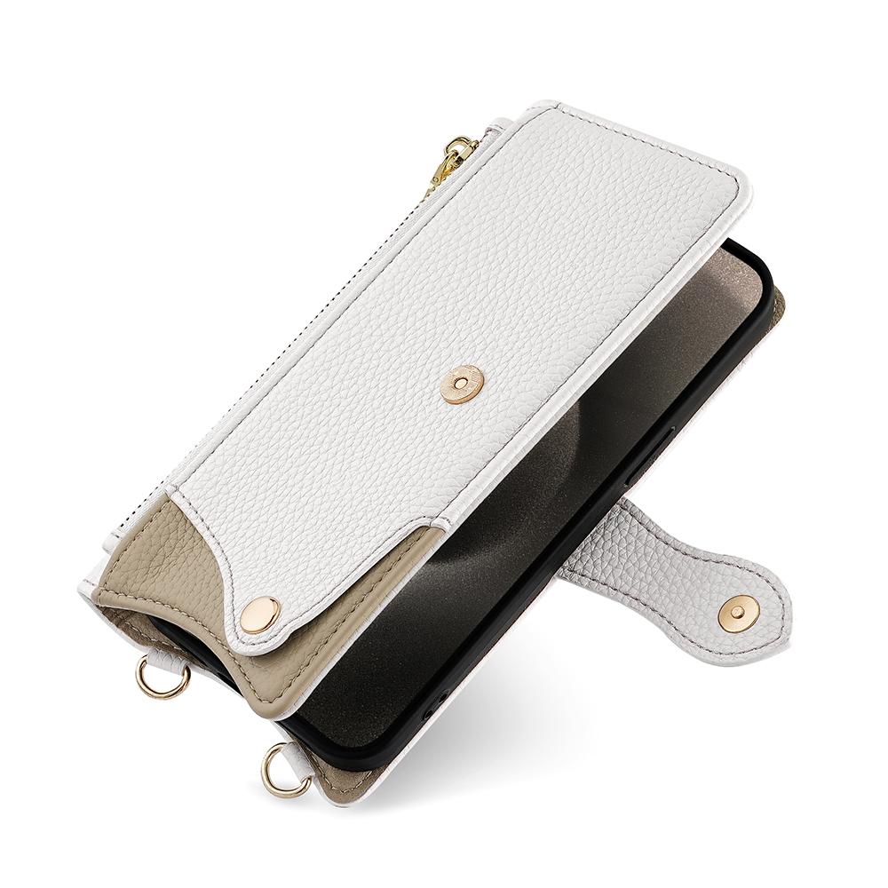 For Honor X6c 4G Leather Case Wallet Stand Cover Irregular Tail Style with Chain Strap