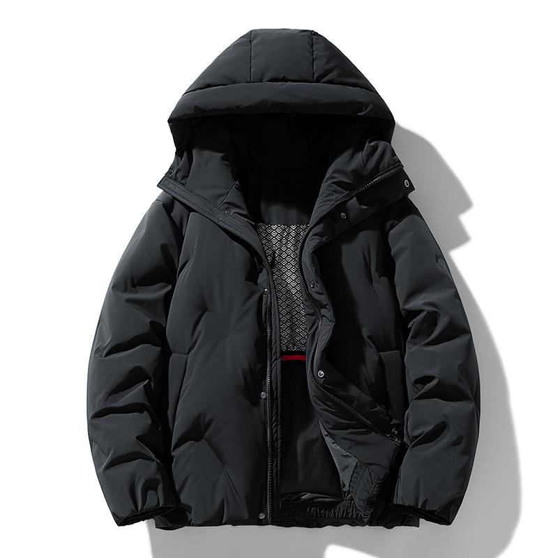 

Down jacket men s jacket winter trend casual thickened warm white duck down solid color clothes men s clothing 3XL