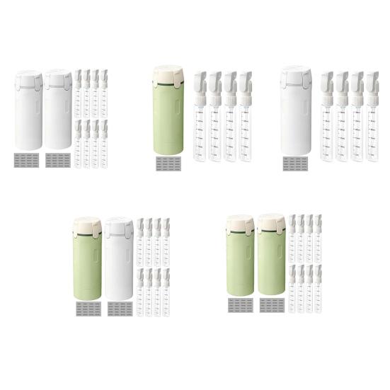 1/2 Sady 120ML 4-v-1 Cestovní láhev Neprosakující Opakovaně použitelný Dávkovač na pleťové mléko, kondicionér, krém, šampon Přenosný Plnitelný Prázdný kontejner na toaletní potřeby