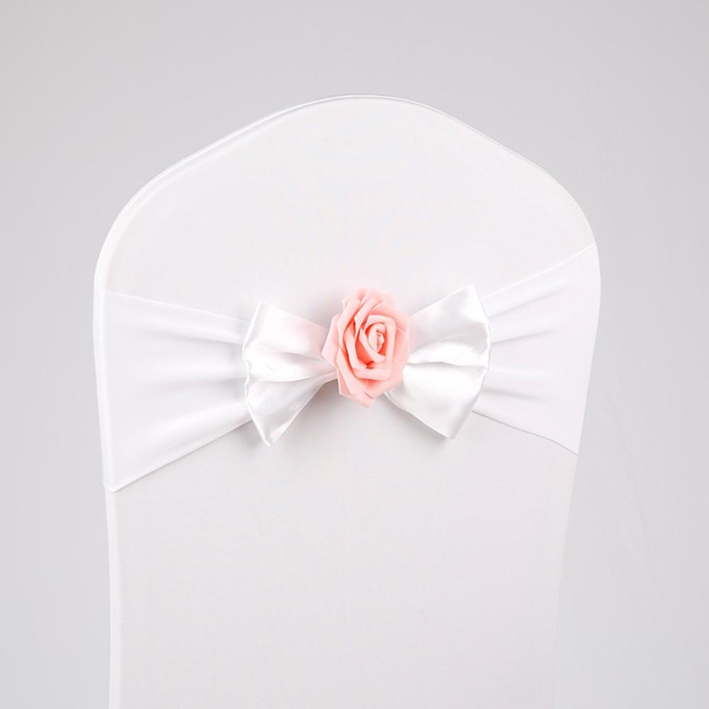 

Polyester Chair Back Bow Decorative Belt Multicolor High Elasticity Bow Tie Chair Bandage Decorative Chair Sash Decoration белый