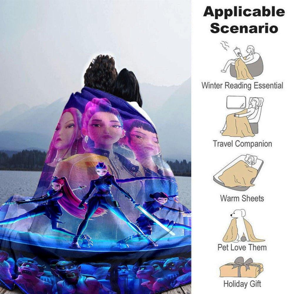 1pc hunter x (9) Blanket Soft Warm Throw for Home, Office, Travel All Season Cozy Bedding Gift, Office Cozy AccessoryB09