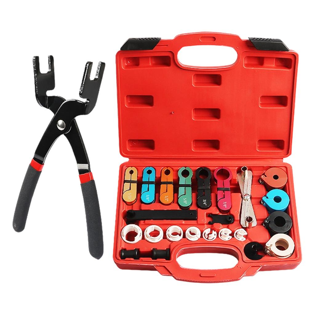 Premium 24Pcs Auto AC System Service Tool Set Ergonomic Handle Quick Disconnect Tool For Oil Line Removal