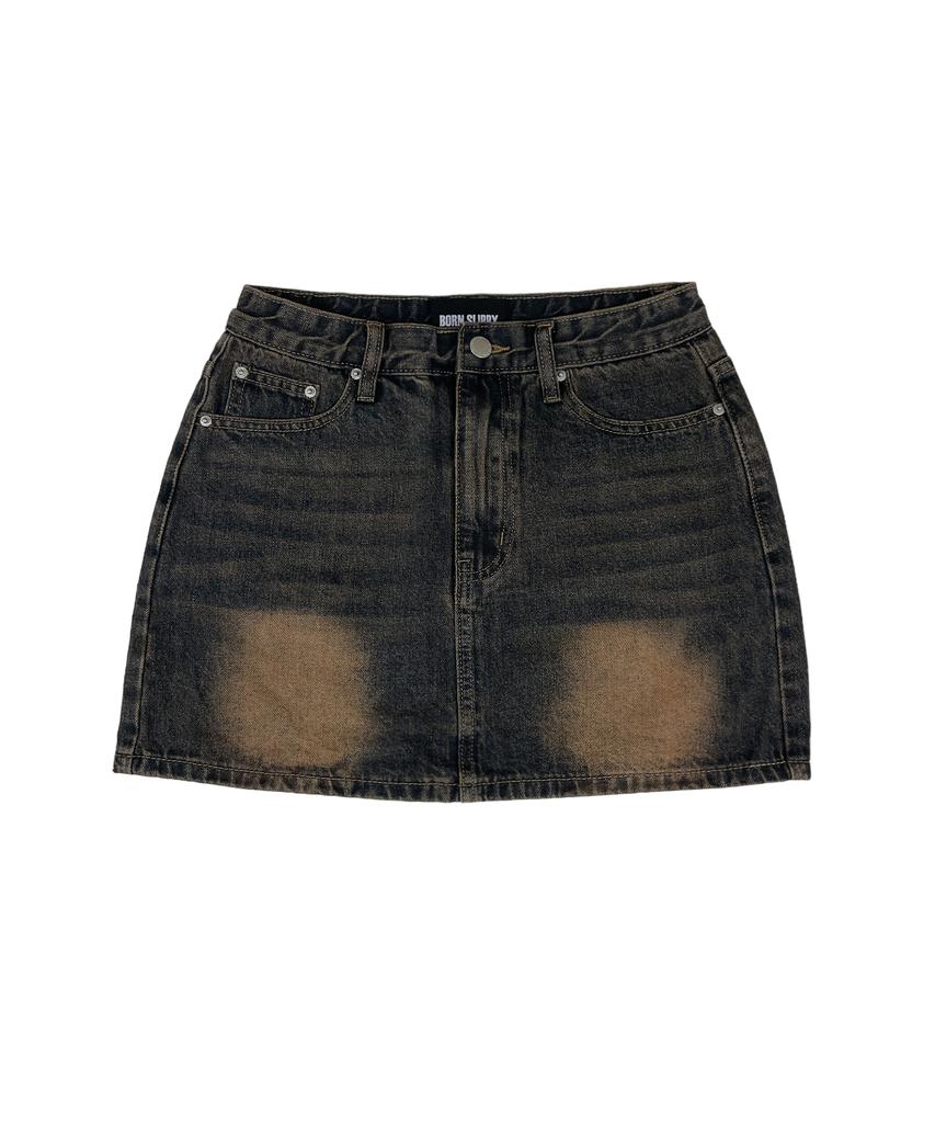 Bonseullipi Denim Skirt (Black)