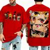 Summer Demon Slayer Anime Ninja Print T-Shirt, Loose Casual Y2K Streetwear for Daily Wear and Anime Fans T-Shirt