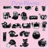 Ensemble de Broches Chat Noir Minimaliste Unique Adorable Accessoires Animaux Créatifs