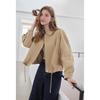 Women's Autumn Lapel Drawstring Short Trench Coat