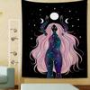 Indian girl tapestry mandala bohemian decoration lace hippie witchcraft divination custom your pattern