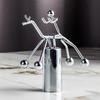 Mini Iron Man Balancing Toy Stress Relief Horse Riding Cycling Double Person Swing Iron Man Ornament Home Office Desktop Decoration
