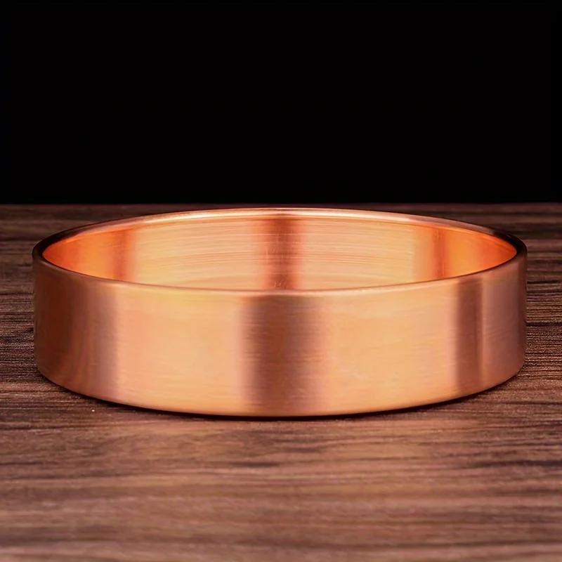 Buddhism Copper Manza Plate Auspicious Polishing Tantra Dish Buddhist 4.33 inch Tray Desktop Auspicious Altar Home Gift Decorati