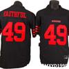 San Francisco 49ers Rugby Jersey Embroidered Number 49 Black Regular Fit Fan Apparel Men