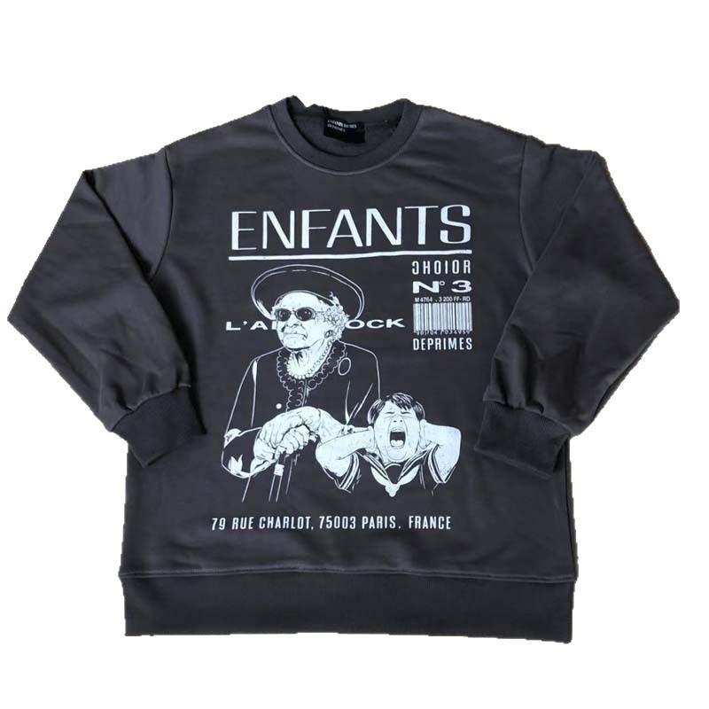 Mens Vintage Washed Distressed Cotton Hoodie Loose Fit Round Neck Streetwear Sweatshirt