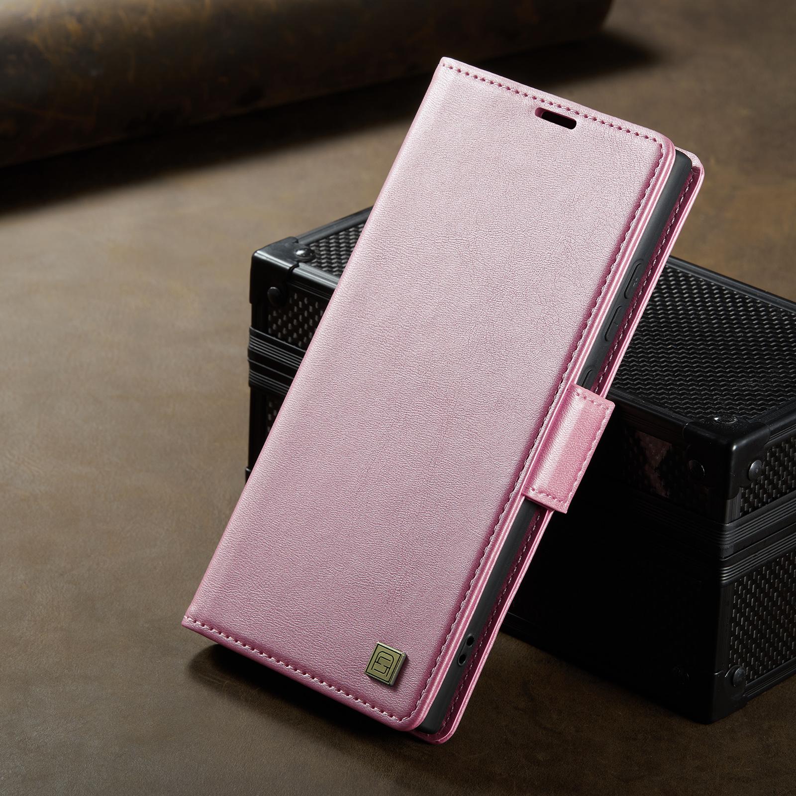 

Роскошный Ретро Чехол-кошелек для телефона из коровьей кожи с подставкой-книжкой для iPhone 17 16 15 Pro Max Samsung S25 S24 Ultra Redmi Note 14 13 с магнитным слотом для карт и откидной крышкой iPhone 14 Pro Max розовый