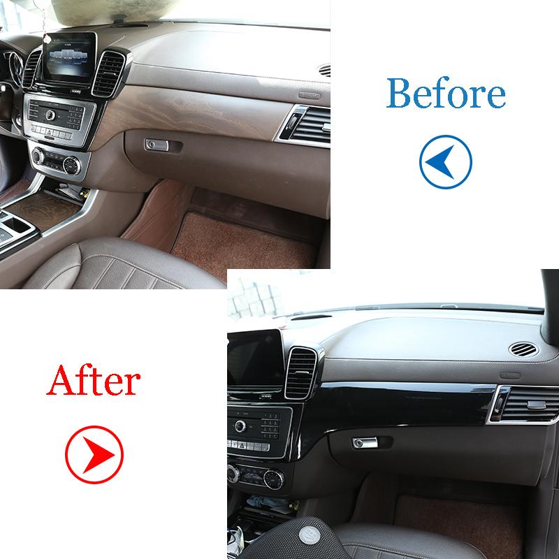 ABS Plast Bil Interiör Mittkonsol Skyddspanel Cover Trim Tillbehör För Mercedes Benz GLE 350 GLS 400 Klass 2016-