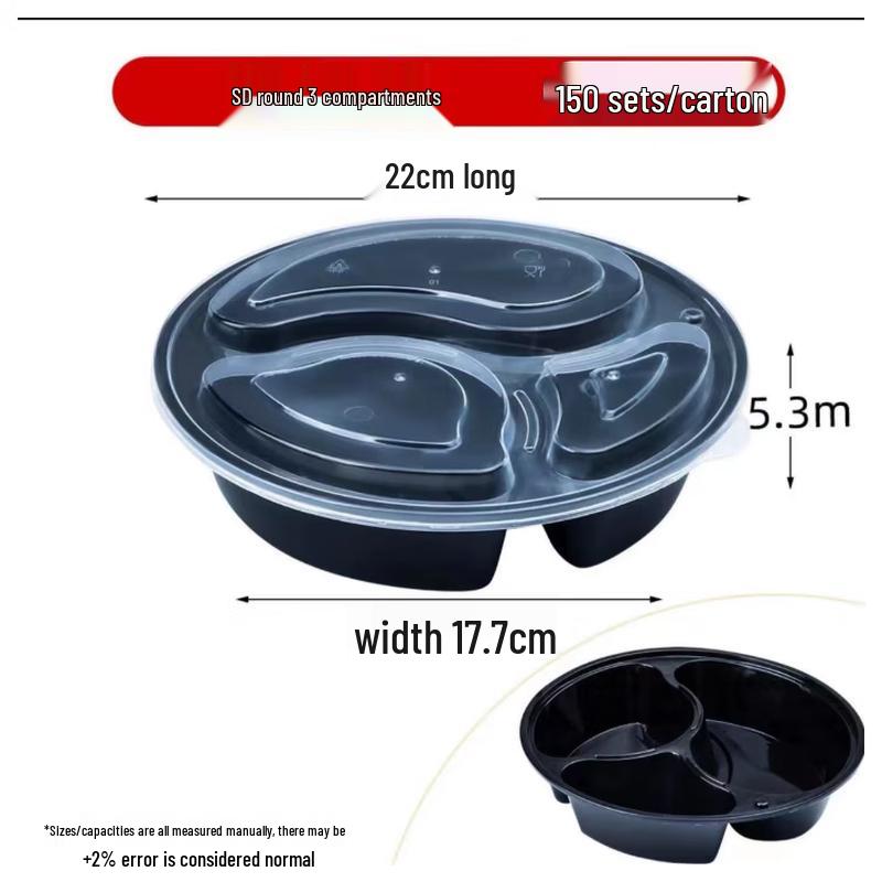 Saikeyou Disposable PP Plastic Takeout Meal Boxes