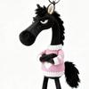 Popolari Portachiavi Cavallo Nero High Cool Sky Selection Peluche Morbido Ciondolo per Auto Portachiavi Bambola di Pezza Lavorata a Maglia per Borsa da Donna Borse per Bambini