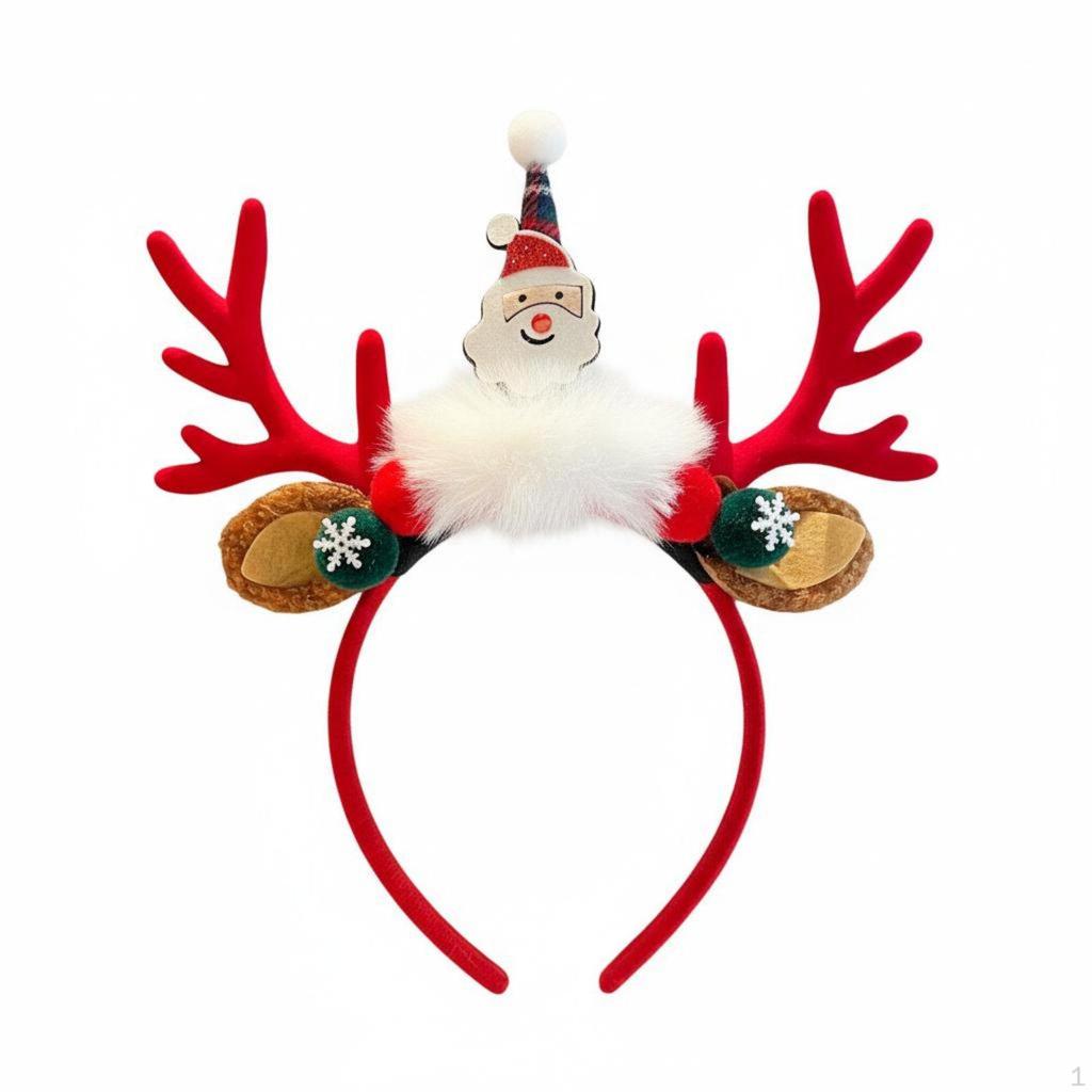 Reindeer Headpiece Headband Festive Design Soft Comfortable Christmas Deer