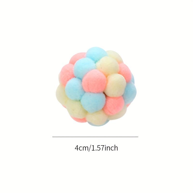 [Bunte Glockenball Interaktives Spielzeug] Katzenspielzeug Bunter Handgemachter Glockenball Hüpfball Interaktives Jagd Haustierzubehör