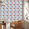 White and turquoise flowers wallpaper for living room and bedroom 50x1000