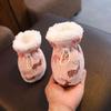 Zapatos de bebé de invierno: Suave, Grueso, Forrado de Terciopelo, Anticaídas, Suela Cálida para Recién Nacidos de 0 a 6 Meses