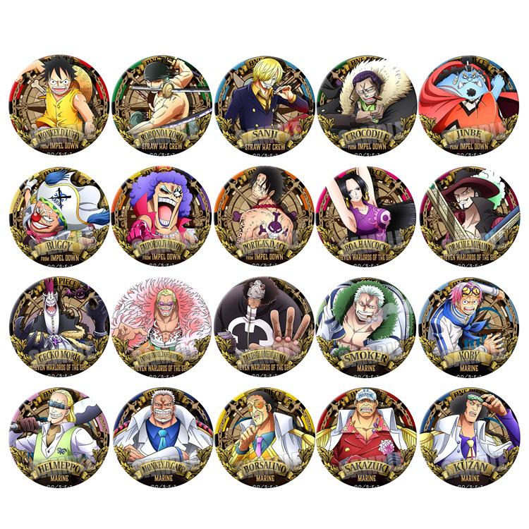 One Piece Anime Badge Ace Luffy Zoro Crocodile Op Pirate King Anime Pin Brooch Collection Cosplay Accessory Gift For Fans