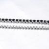 Adjustable Titanium Double Buckle Zircon Bracelet – Stainless Steel Simple Tennis Chain Fashion Accessory