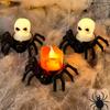 Haunted Led Candle Light Plastic Spider Pumpkin Lamp House Halloween Party Decor Horror Props Halloween Decorations For Home Bar