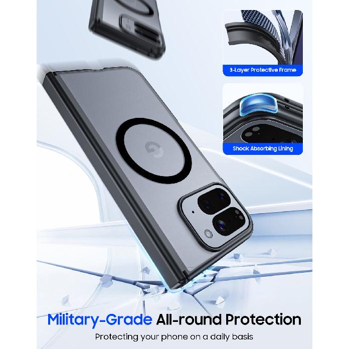 Compatible with Google Pixel 10 Pro Fold Wireless Magnetic Charging Phone Case, New Magnetic Hinge Protective Cover