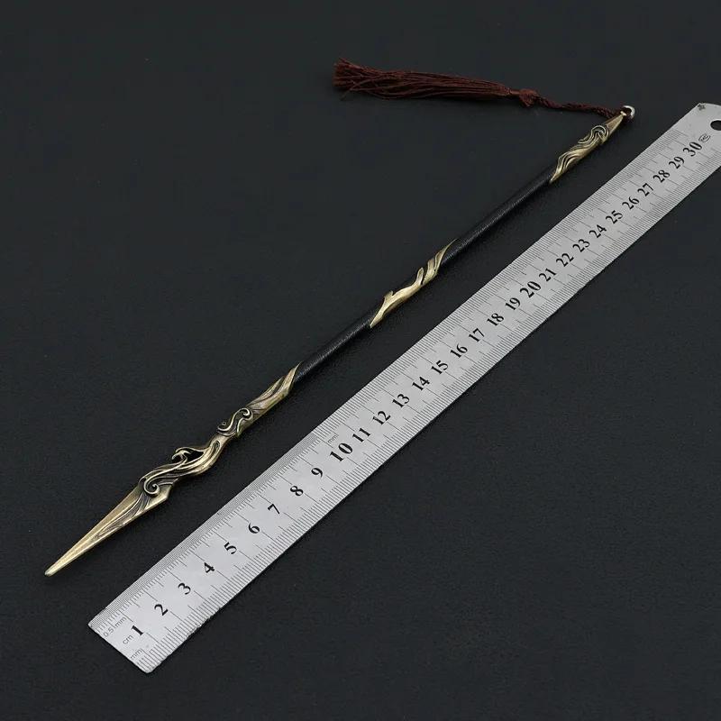30Cm The Legend Of Shenli Tv Series Red Feather Spear Metal Model Crast Desk Ornaments Chinese Ancient Weapon Toys Gifts