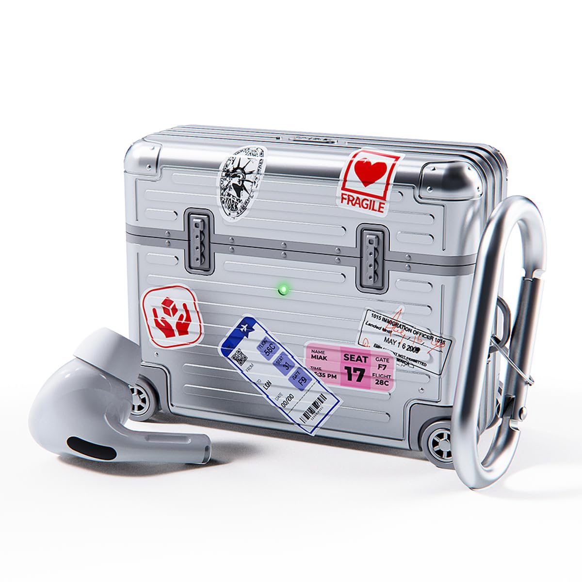 

Miak AirPods Pro 3rd Generation Case MA28159APP3 Silver Carry Case