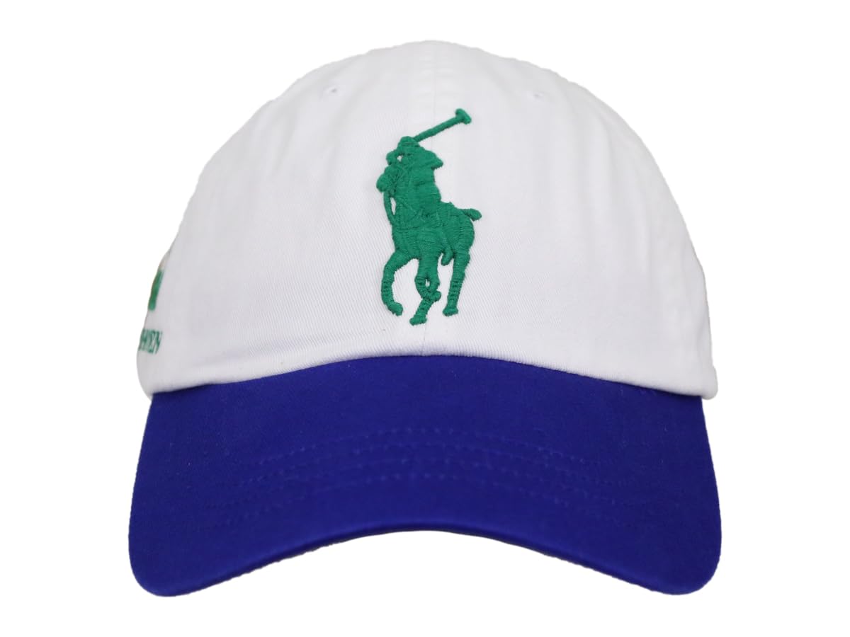 

(ПОЛО Ральф Лорен) POLO Ralph Lauren Мужская Женская Кепка с Вышивкой Big Pony и Цифрами 01080164 БЕЛОЗЕЛЕНАЯ [Б/У]