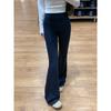 Gray flared pants for women, 2026 spring new style, high-waisted, slimming, fitted yoga pants, slightly flared, drapey, soft sports pants