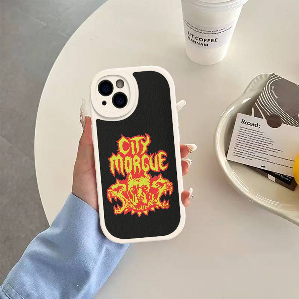 

C-City M-Morgue Zillakami Phone Case For IPhone 16 15 14 13 12 11 Pro Max Plus Shockproof Leather Cover iPhone 15pro max