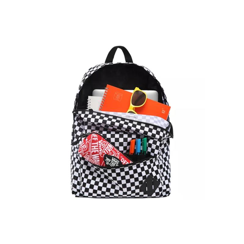 Vans Polyester Backpack Regular Unisex Black White Vans VN0A3I6RHU0