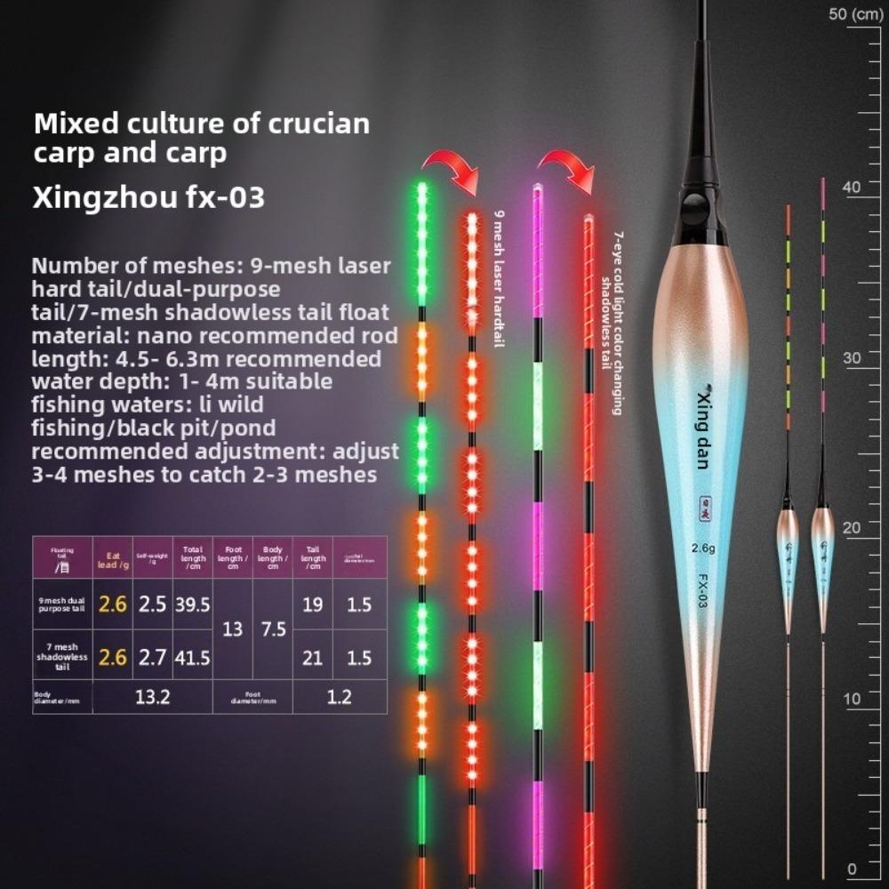 Indicator Fishing Float Slip Drift Tube Highly Sensitive Bobbers Bite Hook Color Change Buoy Strike Bite Alarm Float
